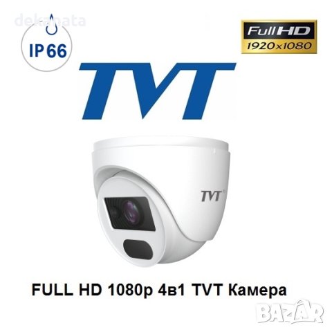 TVT 4в1 FULL HD Камера 2Mp-1080p Куполна 2.8mm IR-20м TD-7520AS3L(DAR1), снимка 1