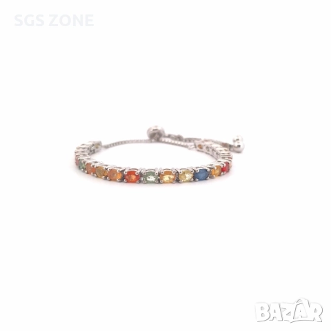 СРЕБЪРНА ГРИВНА С ТУРМАЛИН, снимка 3 - Гривни - 52401827