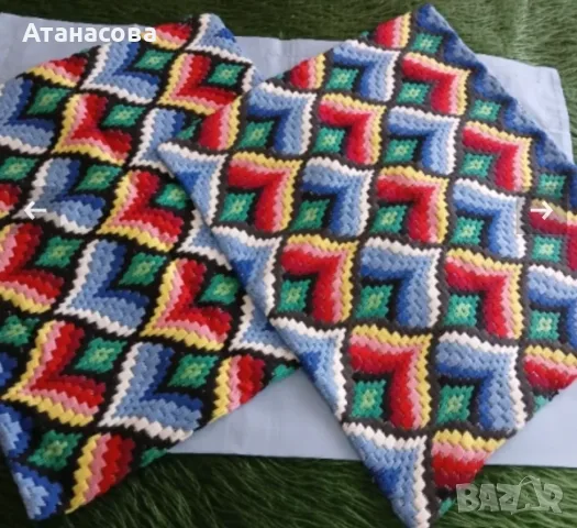 Ръчно изработен ковьор и възглавници, снимка 4 - Декорация за дома - 55604309