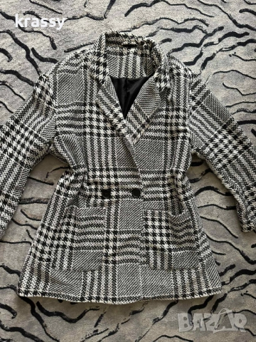 Страхотно голямо дамско сако пепит (размер 2ХЛ)