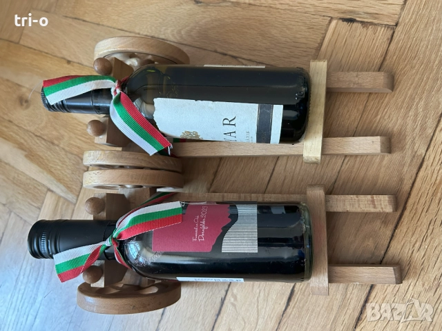 Дървени декорации Черешово топче с малка бутилка вино, снимка 8 - Декорация за дома - 51966408