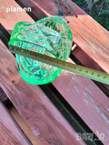 Кристална бонбониера с формата на кошница, снимка 4 - Антикварни и старинни предмети - 47990956