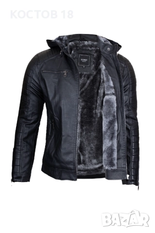 Мъжко зимно кожено яке – 3459, снимка 10 - Якета - 52500470