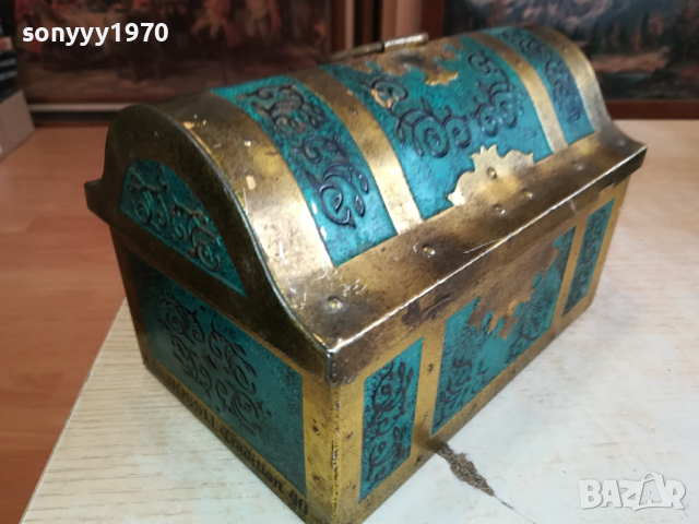 50 ZIGARREN 40-СТАРА МЕТАЛНА КУТИЯ ОТ ЦИГАРИ-АНТИКА ВНОС ГЕРМАНИЯ  1703241441, снимка 3 - Антикварни и старинни предмети - 44806372