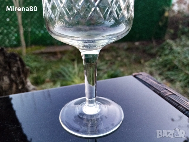 Български кристален сервиз за вино, снимка 4 - Сервизи - 53695128