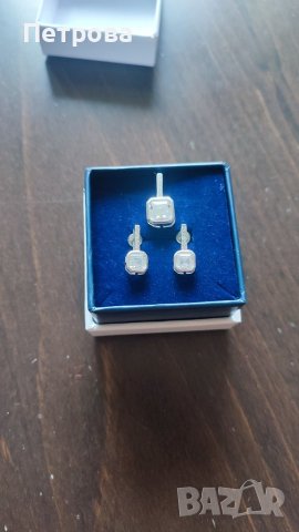 Сребърни обеци и висулка , снимка 3 - Бижутерийни комплекти - 42095350