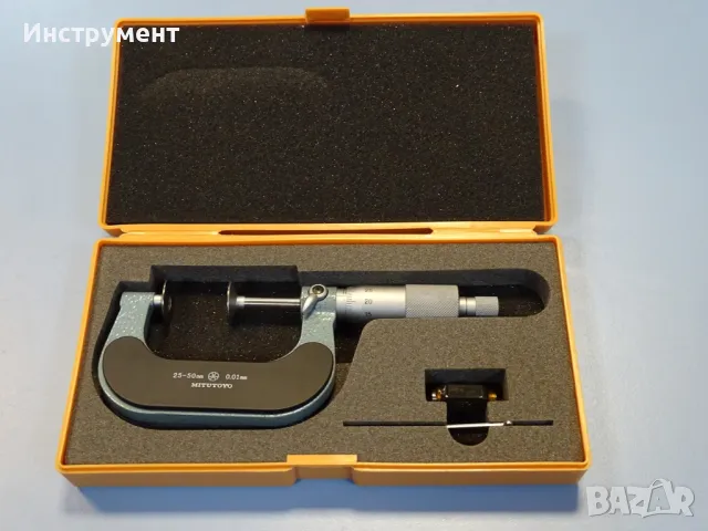 Микрометър дисков Mitutoyo 123-102 (GMA-50) 25-50mm disk micrometer, снимка 2 - Други инструменти - 49027340