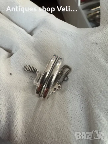 Сребърен пръстен змия №6226 , снимка 6 - Пръстени - 48296589