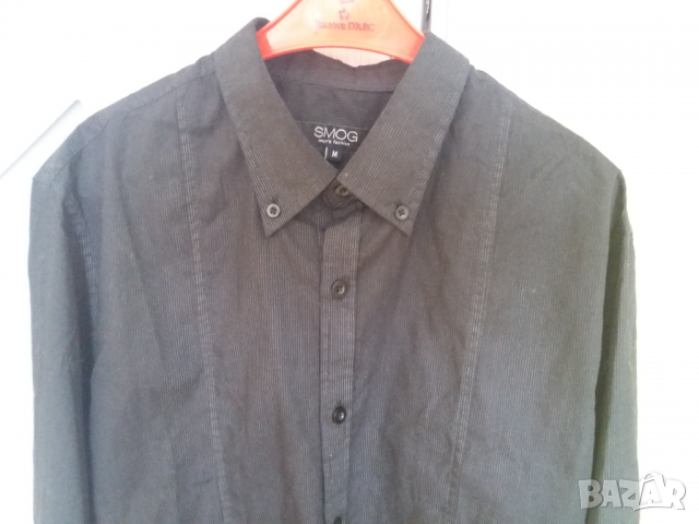 Мъжка черна риза размер М, снимка 2 - Ризи - 36457584