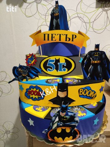Картонена торта Батман , снимка 1 - Други - 40624208