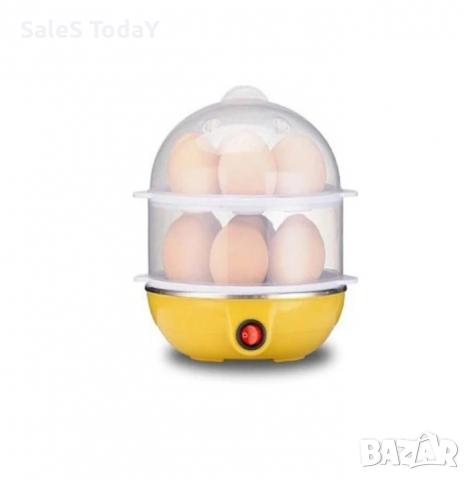 Яйцеварка за 14 яйца, Уред за готвене на пара, на два реда по 7бр., снимка 2 - Уреди за готвене на пара - 36285676