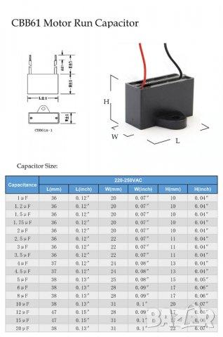 кондензатор  12uF 450V AC, снимка 3 - Друга електроника - 35696404