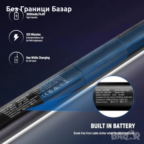 Ново Професионално RGB студийно осветление 200W с дистанционно и ефекти, снимка 8 - Светкавици, студийно осветление - 51758641