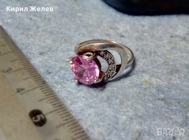 РАЗКОШЕН АЖУРЕН СКЪПОЦЕНЕН СРЕБЪРЕН ПРЪСТЕН СРЕБРО 925 с ЮВЕЛИРНО ФАСЕТИРАН АМЕТИСТ и ЦИРКОНИ 47517, снимка 9 - Пръстени - 49248041