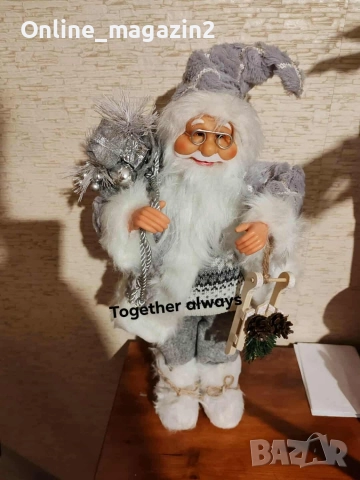 Декоративен Дядо Коледа в сиво, снимка 2 - Декорация за дома - 52317735