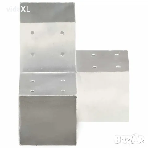 vidaXL Конектори за греди 4 бр Y-образни поцинкован метал 101x101 мм, снимка 2 - Огради и мрежи - 56146150
