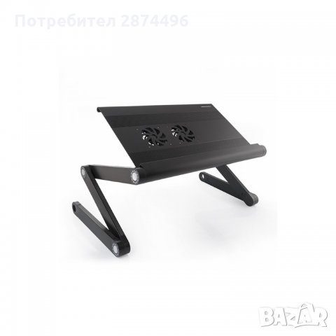 0715 Мултифункционална алуминиева масичка за лаптоп Т8, снимка 4 - Други стоки за дома - 35795879