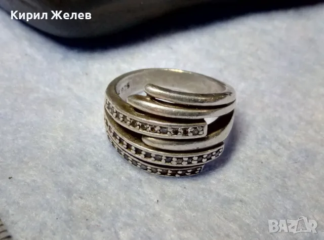 ФЕШЪН АРТ ДИЗАЙН СКЪПОЦЕНЕН СРЕБЪРЕН ПРЪСТЕН СРЕБРО 925 CSF с ЮВЕЛИРНО ФАСЕТИРАНИ ЦИРКОНИ 41435, снимка 12 - Пръстени - 49913202