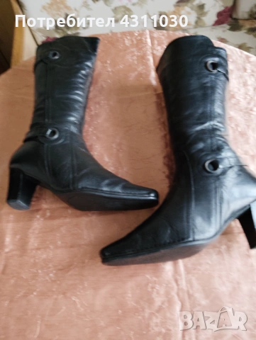 Черни ботуши Freemood естествена кожа 38 номер
