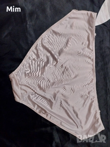  Резервирани XL Много светло розова сатенена бикина , снимка 6 - Бельо - 52556627