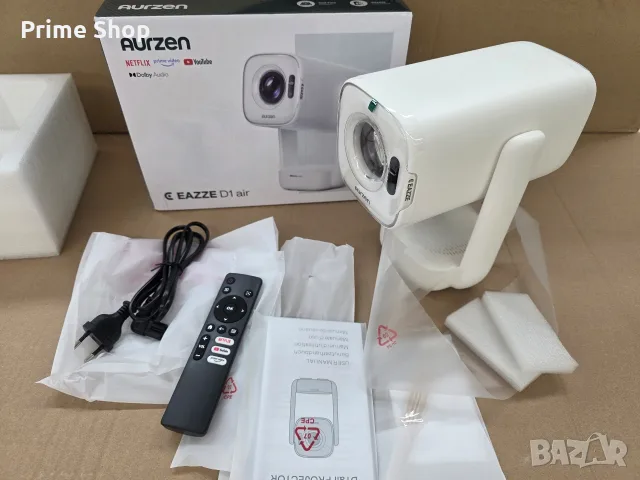 Преносим смарт проектор Aurzen D1 Air, Native 1080P, Dolby Audio, Двубандов Wi-Fi, USB-C захранване, снимка 12 - Плейъри, домашно кино, прожектори - 56077715