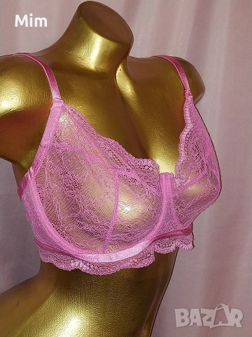 Hunkemoller 80 G Дантелен сутиен в розово , снимка 2 - Бельо - 52658330