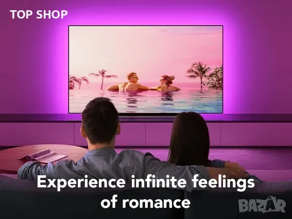 Govee H6168 TV LED Backlight RGBIC задна светлина за телевизор 55-65 инча, снимка 8 - Телевизори - 48938456