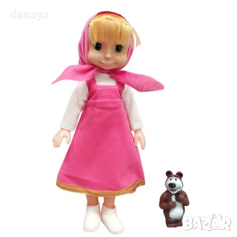 4087 Детска играчка кукла Маша и Мечока с мелодия, 33см, снимка 3 - Кукли - 42344548