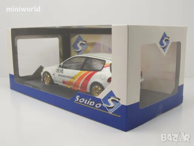 Honda Civic EG6 Mugen Racing 1992 - мащаб 1:18 на Solido моделът е нов в кутия, снимка 10 - Колекции - 49553648