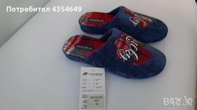 Дамски пантофи Runners, RNS-232-2032, Червен и син