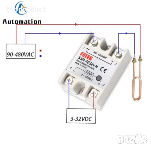 Солид стейт реле Solid State Relay SSR-25A, 40A, 60A, 80A, снимка 3 - Друга електроника - 33464038