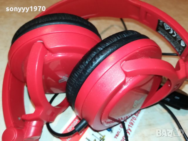 SONY PLAYSTATION RED HEADPHONES 0610210840, снимка 7 - Слушалки и портативни колонки - 34364711