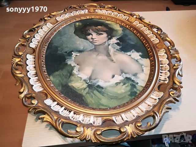 КАРТИНА КРАСИВА МАДАМА 70Х60СМ 0604221852, снимка 5 - Антикварни и старинни предмети - 36368464