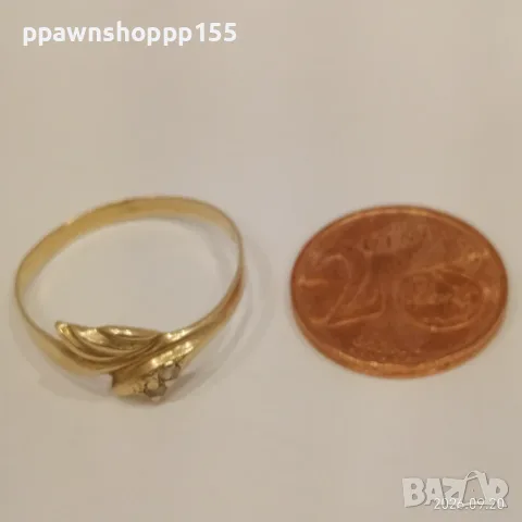 Фин дамски златен пръстен 14K (585) с камъчета – 1.54 гр. [ПРОМО ЦЕНА], снимка 2 - Пръстени - 56220935