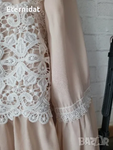 Елегантна блуза с рязана дантела , снимка 5 - Блузи с дълъг ръкав и пуловери - 47877162