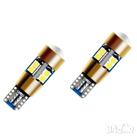 LED крушки T10 3.3cm 12V 2 броя, снимка 2 - Аксесоари и консумативи - 55865030