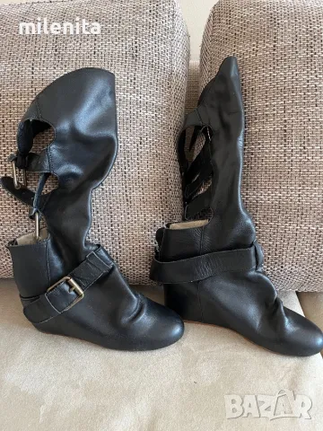 Екставагантни ботуши 36 номер от естествена кожа