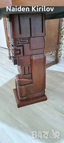 дървена маса за шах, снимка 3 - Антикварни и старинни предмети - 53578146