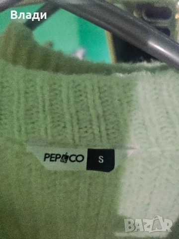 Пухкава топла Минт цвят дамска жилетка S, снимка 5 - Жилетки - 51966328