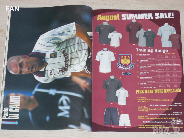 Уест Хям Юнайтед официални клубни списания "HAMMERS News" от 2000 до 2002 г., снимка 17 - Фен артикули - 36322597