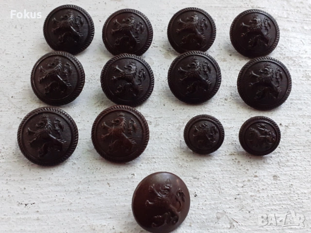 Лот царски военни бакелитени копчета, снимка 5 - Антикварни и старинни предмети - 53423192