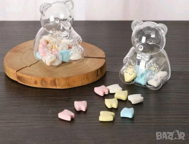 Прозрачно мече пластмасова фигурка за подаръчена сувенир кръщене за пълнене с бонбони лакомства др, снимка 4 - Други - 51598447