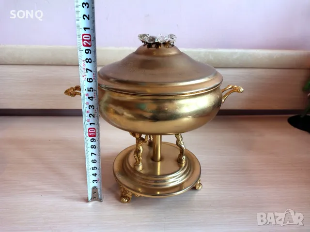 Прекрасен Позлатен Съд, снимка 7 - Антикварни и старинни предмети - 49281325