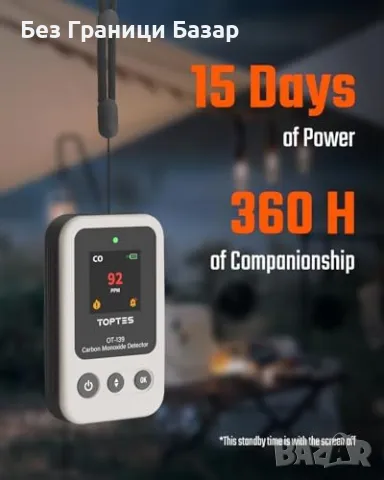 Нов Преносим CO детектор, бърза реакция 0.3s, до 1000 PPM Аларма дом, снимка 2 - Други стоки за дома - 49019426