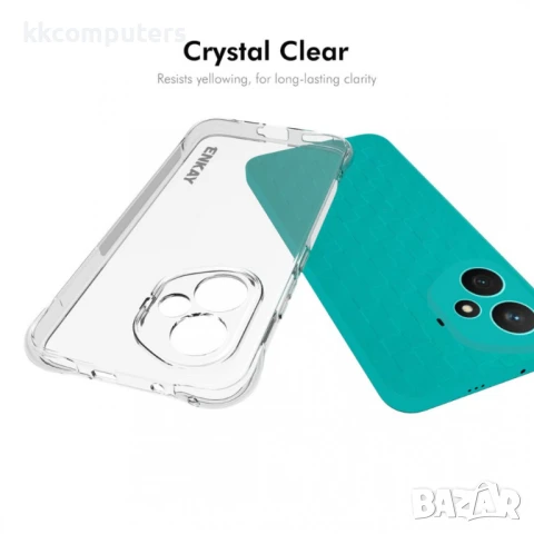 Honor 400 ENKAY Прозрачен TPU Калъф с Ъглови Airbag Защити със Скрийн Протектор, снимка 3 - Калъфи, кейсове - 50488828