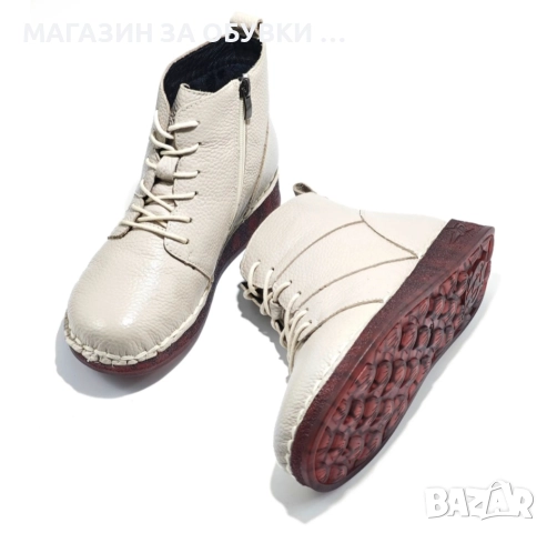 ДАМСКИ БОТИ ОТ ЕСТЕСТВЕНА КОЖА - код: Е18062, снимка 2 - Дамски боти - 52142316