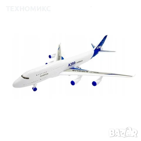 Механичен самолет AIRBUS A380 с музика и светлини, снимка 13 - Конструктори - 48767254