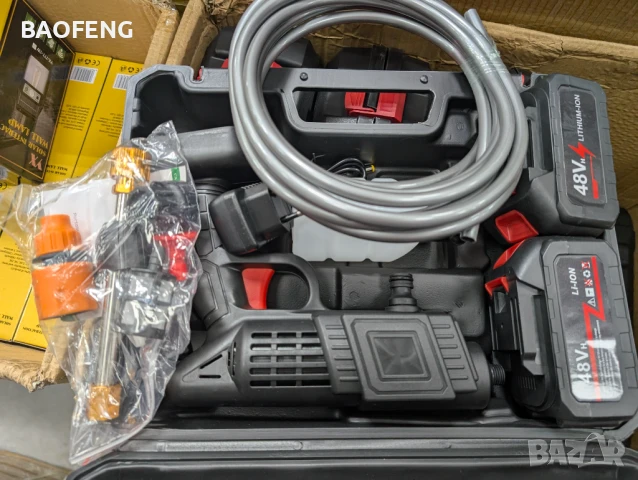 ТОП ЦЕНА 6000mah 48V 2 батерии АКУМУЛАТОРНА ВОДОСТРУЙКА за кола дом градина 30 bar, снимка 5 - Аксесоари и консумативи - 50575031