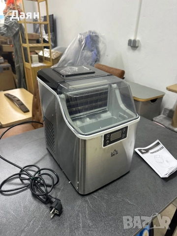 Ледогенератор Homcom, 3,2 л резервоар, 299 W, сребрист, снимка 8 - Други - 52661683