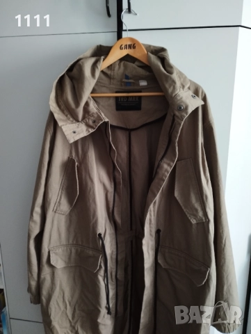 Милитари тренчкот голям размер., снимка 2 - Палта, манта - 51759987